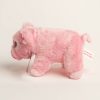 Side of pink plush pig