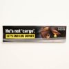 Live export bumper sticker with a pic of a bull's head, the Animals Australia logo and the phrase 'He's not 'cargo'. Let's end live export'